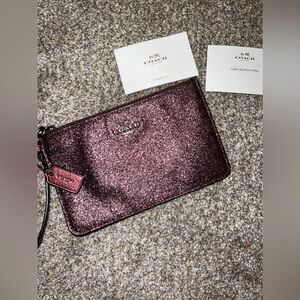 Coach Metallic Cherry Wristlet